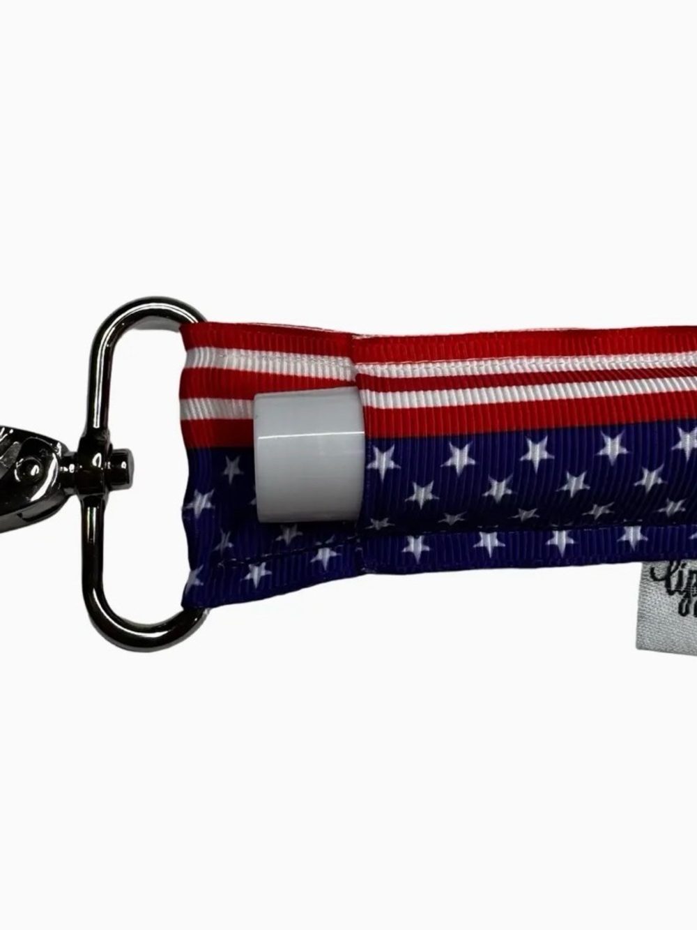 LippyClip American Flag Patriotic Stars & Stripes Lip Balm Keychain